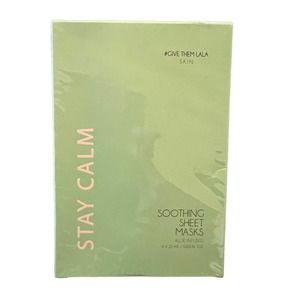 Give Them Lala Skin Stay Calm Soothing Sheet Masks 4 x 25 ML New in SEALED Box